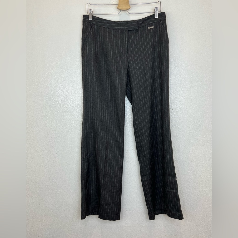 NWT Ben Sherman Gray Pin Striped‎ Dress Pants Regular womens Size M